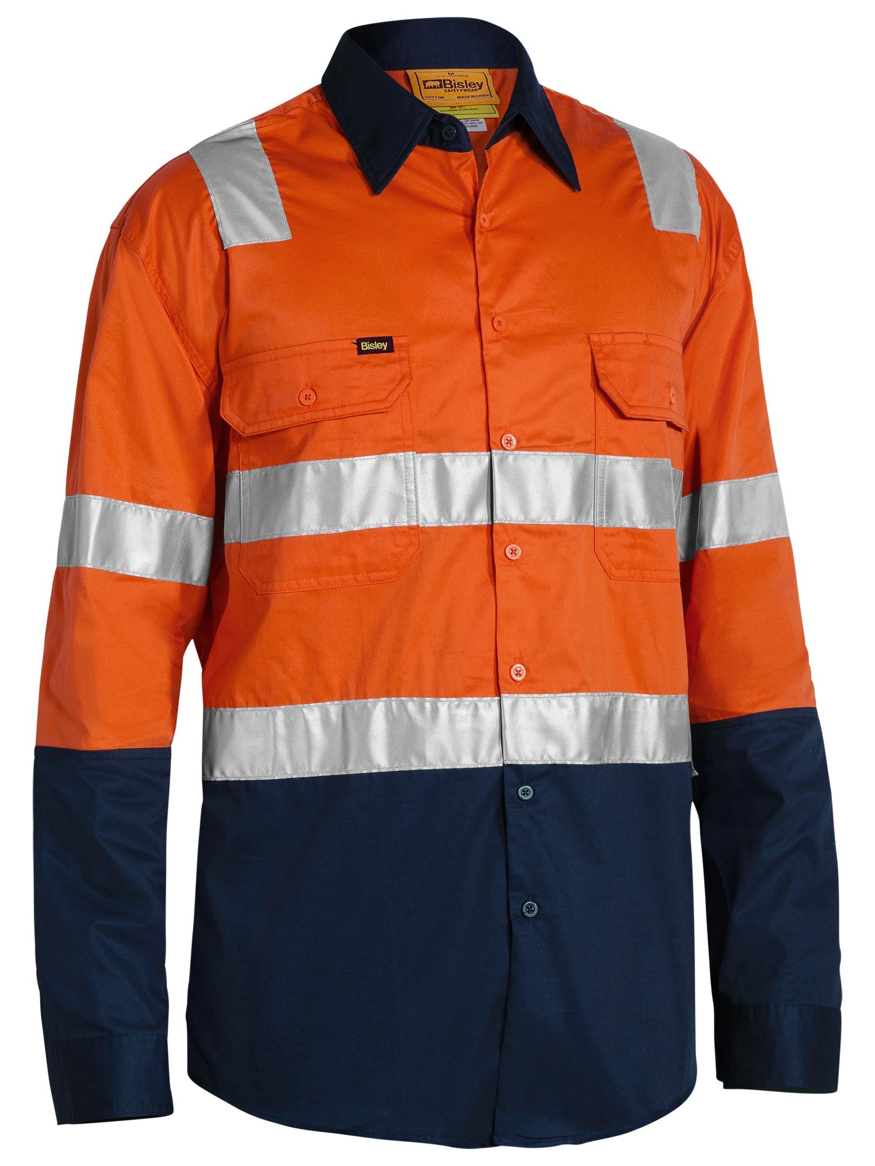 Bisley Taped Hi Vis Cool Lightweight Shirt with Shoulder Tape BS6432T