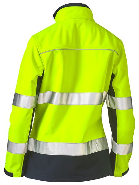 Bisley Women's Taped Two Tone Hi Vis Soft Shell Jacket BJL6059T