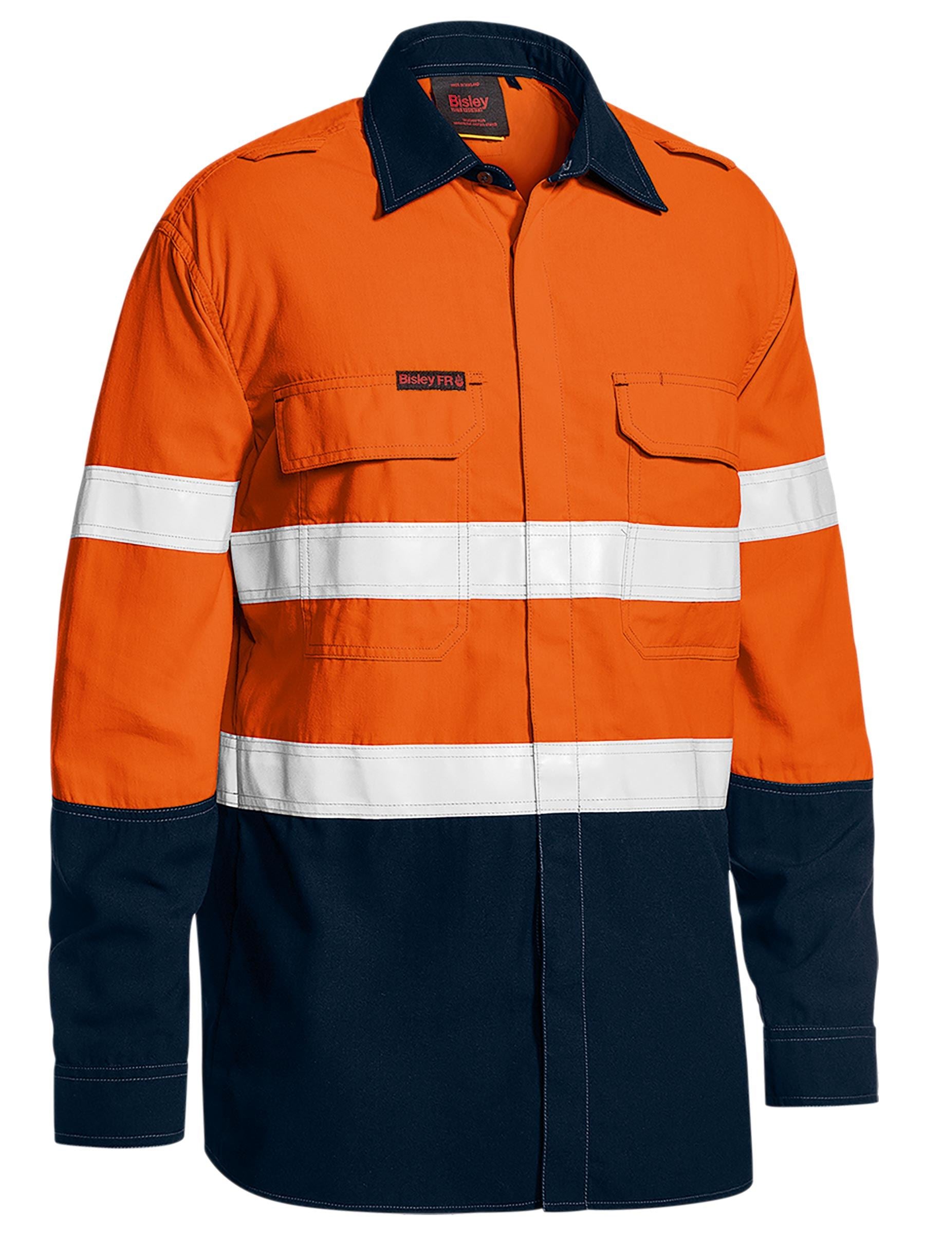 Bisley TenCate Tecasafe® Plus 480 Taped Hi Vis Lightweight FR Vented Shirt BS8237T