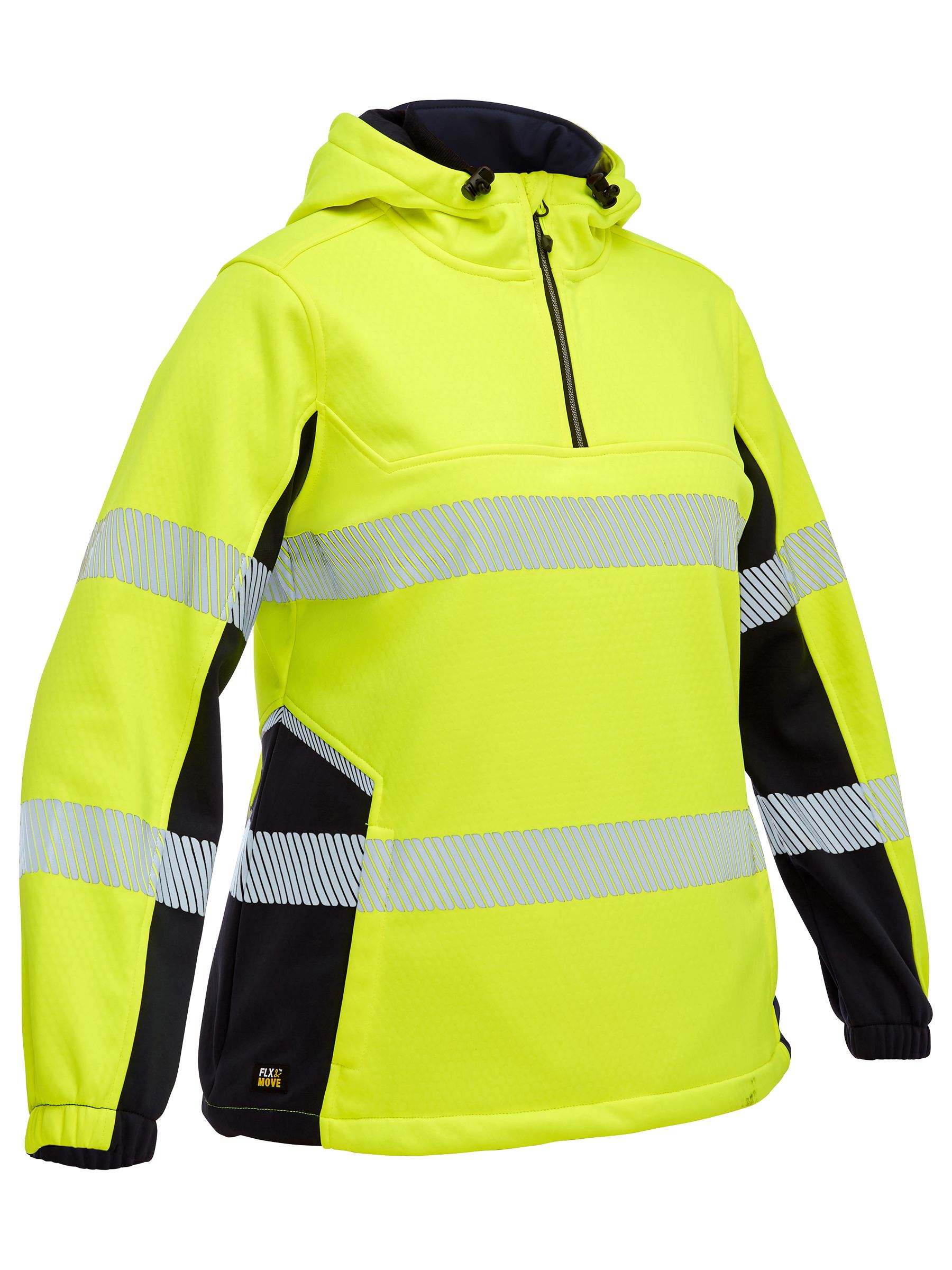 Bisley Women's Flx & Move™ Hi Vis Taped Liquid Repellent Fleece Hoodie  BKL6571T