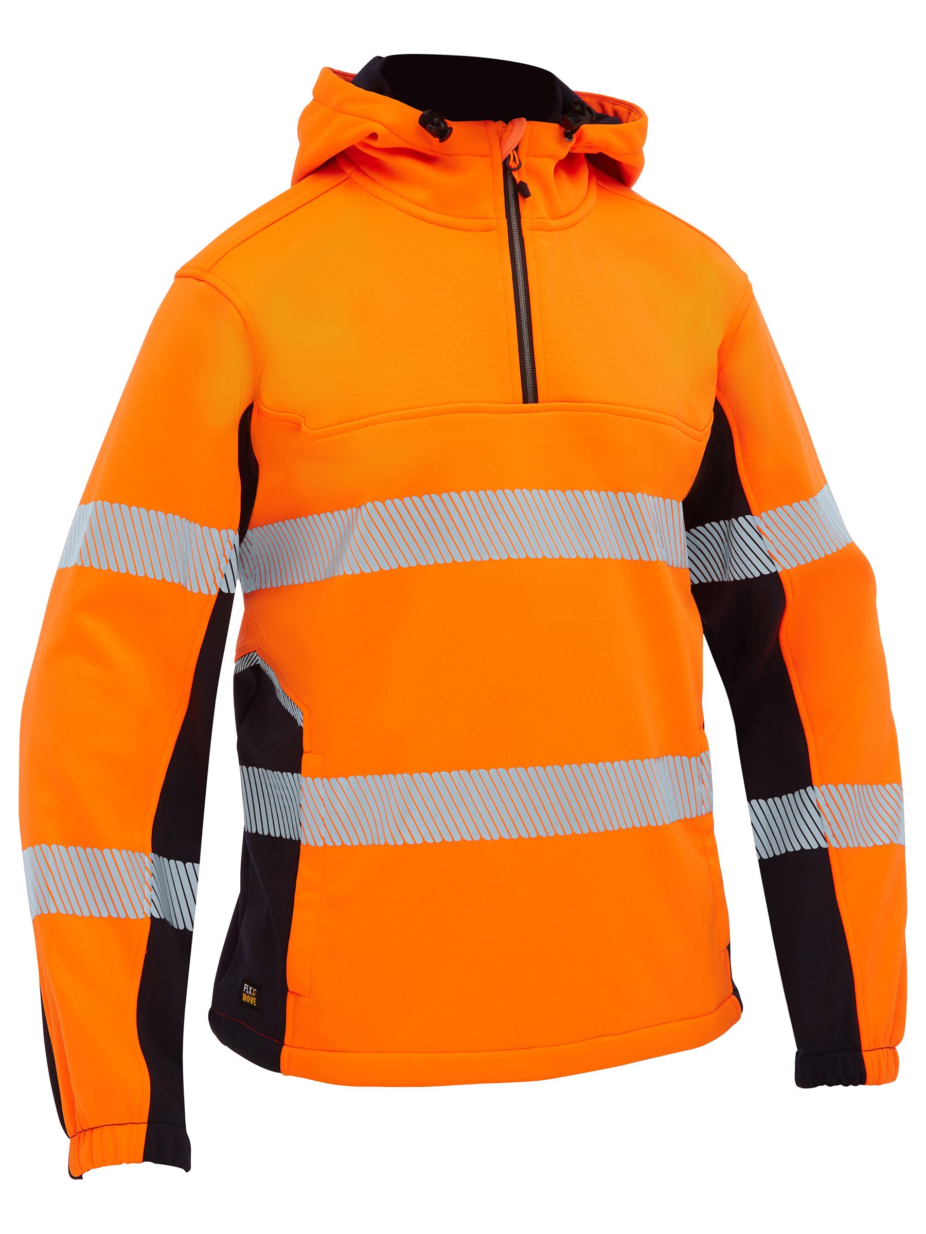 Bisley Flx & Move™ Hi Vis Taped Liquid Repellent Fleece Hoodie  BK6571T
