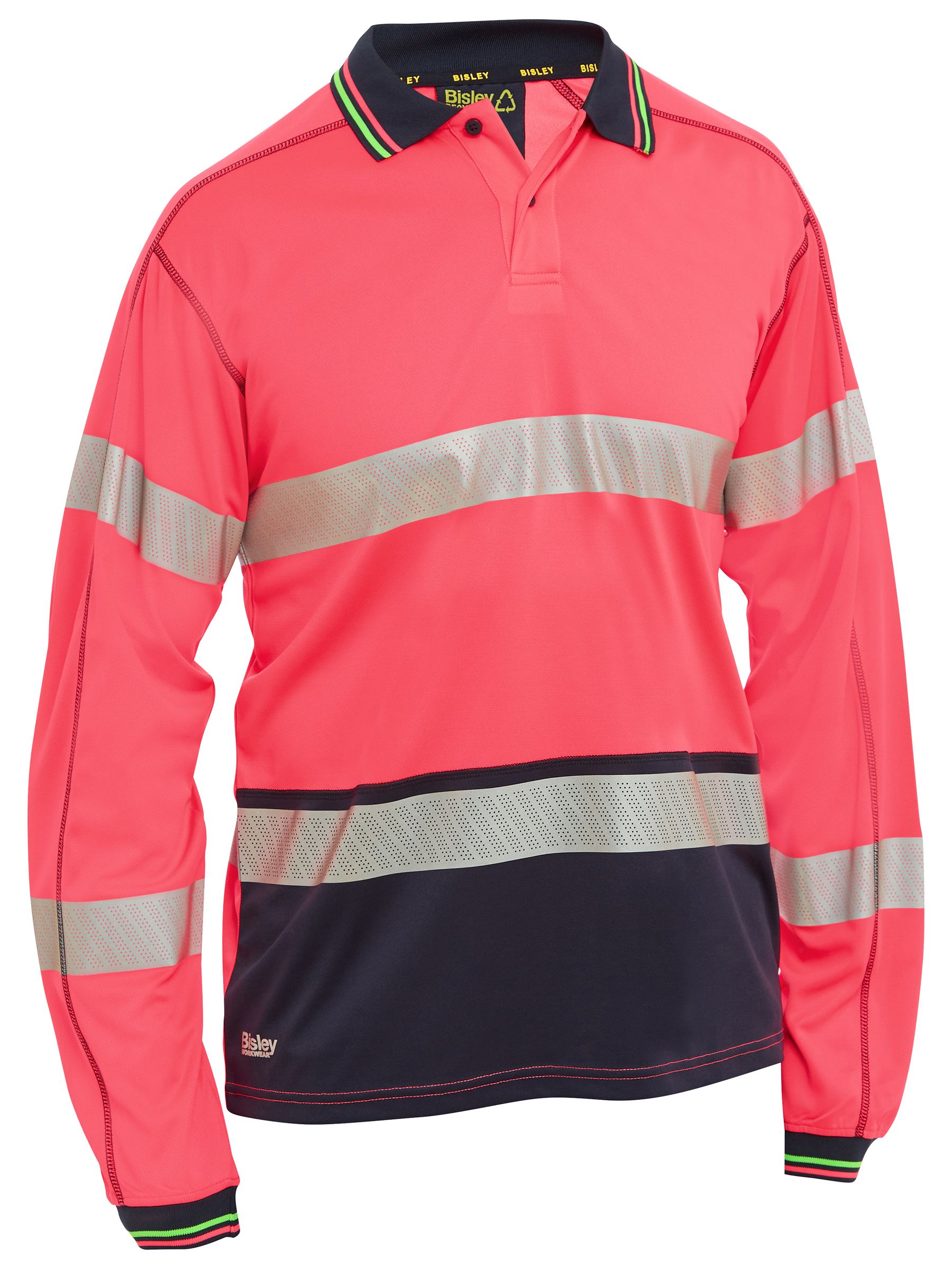 Bisley Taped Hi Vis Polyester Mesh Polo BK6219T