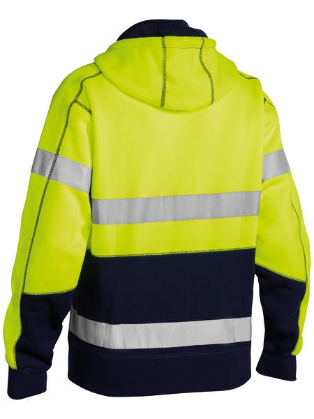 Bisley Taped Hi Vis Zip Fleece Hoodie with Sherpa Lining BK6988T