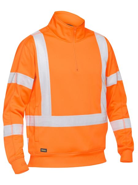 Bisley X Taped Hi Vis 1/4 Zip Pullover BK6814XT