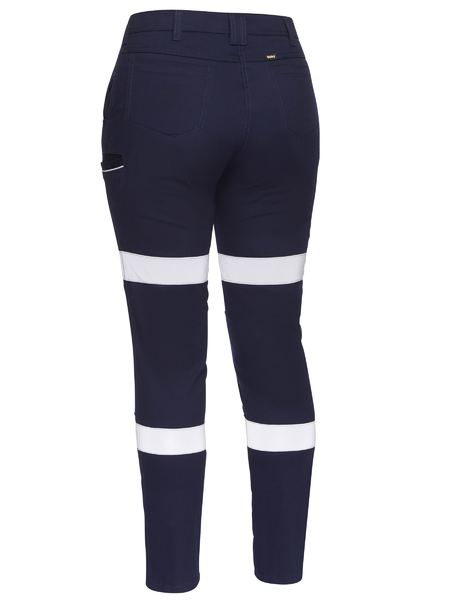 Bisley Women's Taped Mid Rise Stretch Cotton Pants BPL6015T