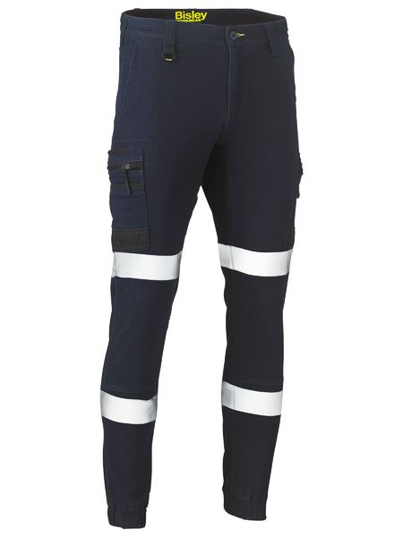 Bisley Flx & Move™ Taped Stretch Denim Cargo Cuffed Pants BPC6335T