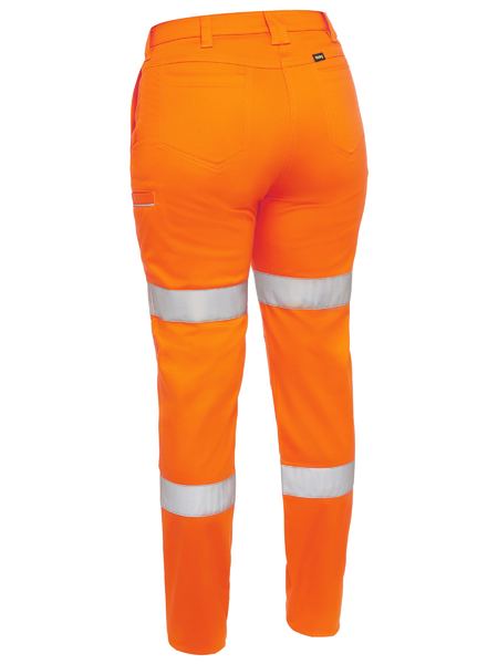 Bisley Women's Taped Mid Rise Stretch Cotton Pants BPL6015T