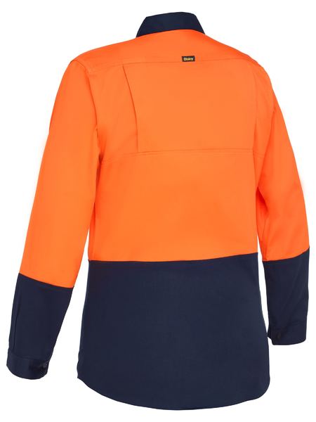 Bisley Women's Cool Lightweight Hi Vis Drill Shirt BL6895
