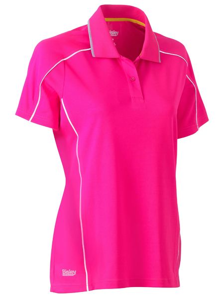 Bisley Women's Cool Mesh Polo with Reflective Piping BKL1425