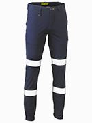 Bisley Taped Biomotion Stretch Cotton Drill Cargo Cuffed Pants BPC6028T