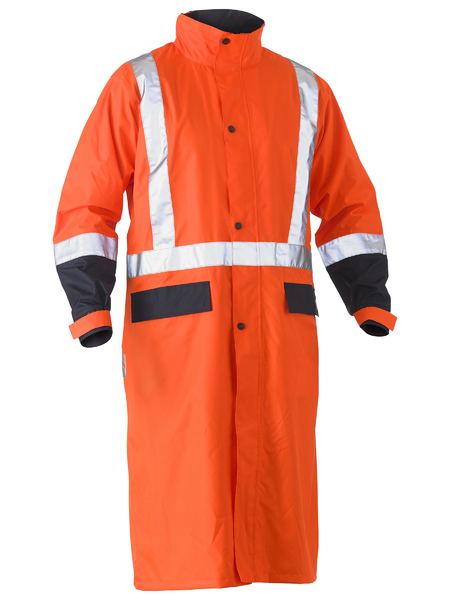 Bisley Taped Hi Vis Long Rain Coat BJ6961T