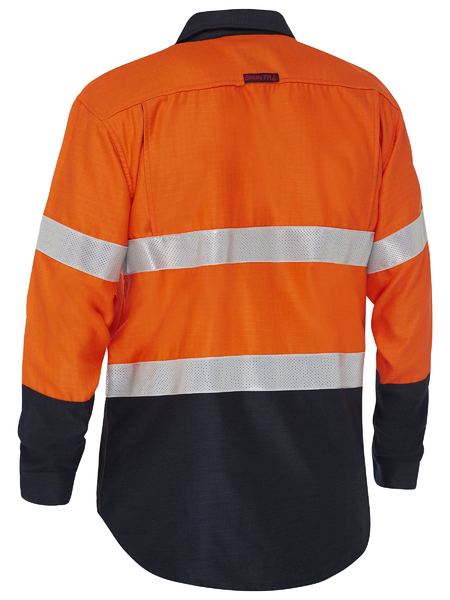 Bisley Apex 160 Taped Hi Vis FR Ripstop Vented Shirt BS8338T