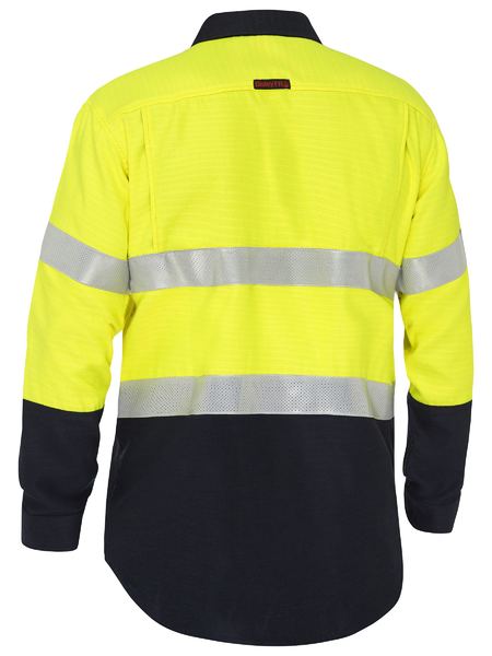 Bisley Apex 185 Taped Hi Vis FR Ripstop Vented Shirt BS8438T