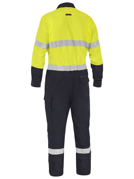 Bisley Apex 185/240 Taped Hi Vis FR Ripstop Vented Coverall BC8477T