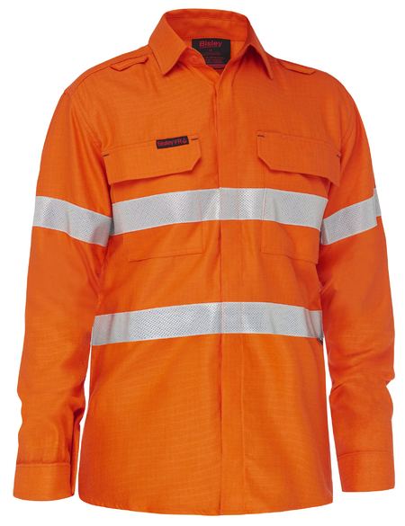 Bisley Apex 160 Taped Hi Vis FR Ripstop Vented Shirt BS8339T