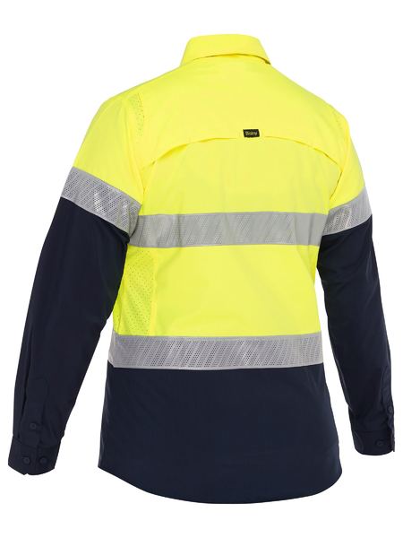 Bisley Women's X Airflow™ Hi Vis Taped Stretch Ripstop Shirt BL6491T