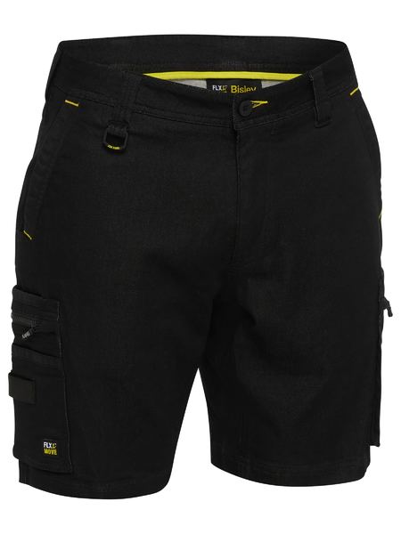 Bisley Flx and Move™ Stretch Denim Zip Cargo Shorts BSHC1335