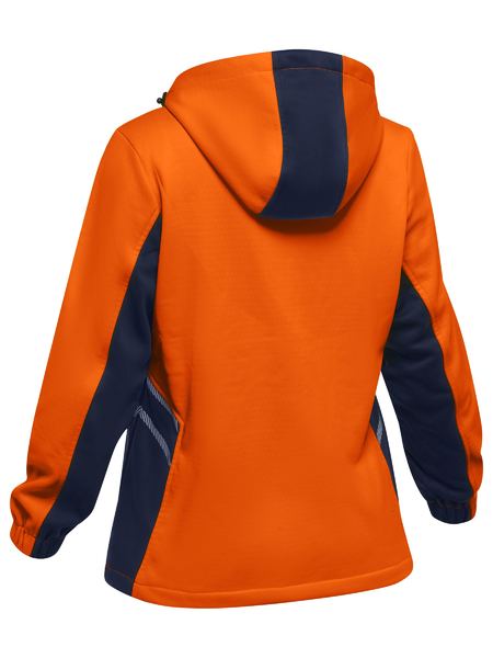 Bisley Women's Hi Vis Liquid Repellent Fleece Hoodie BKL6571