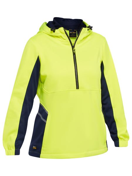 Bisley Women's Hi Vis Liquid Repellent Fleece Hoodie BKL6571