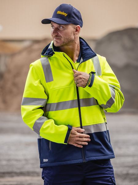 Bisley Taped Two Tone Hi Vis 3 In 1 Soft Shell Jacket BJ6078T