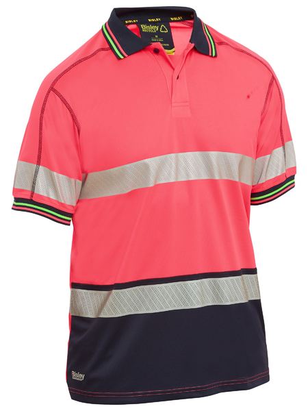 Bisley Taped Hi Vis Polyester Mesh Polo BK6219T