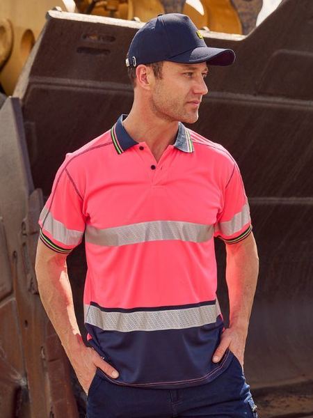 Taped Hi Vis Polyester Mesh Polo BK1219T