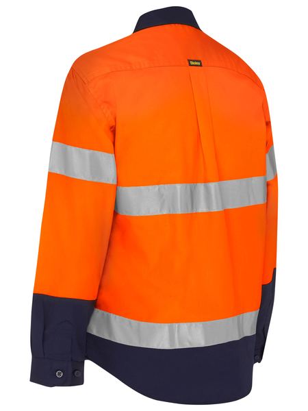 Bisley Women's Taped Hi Vis Maternity Drill Shirt BLM6456T
