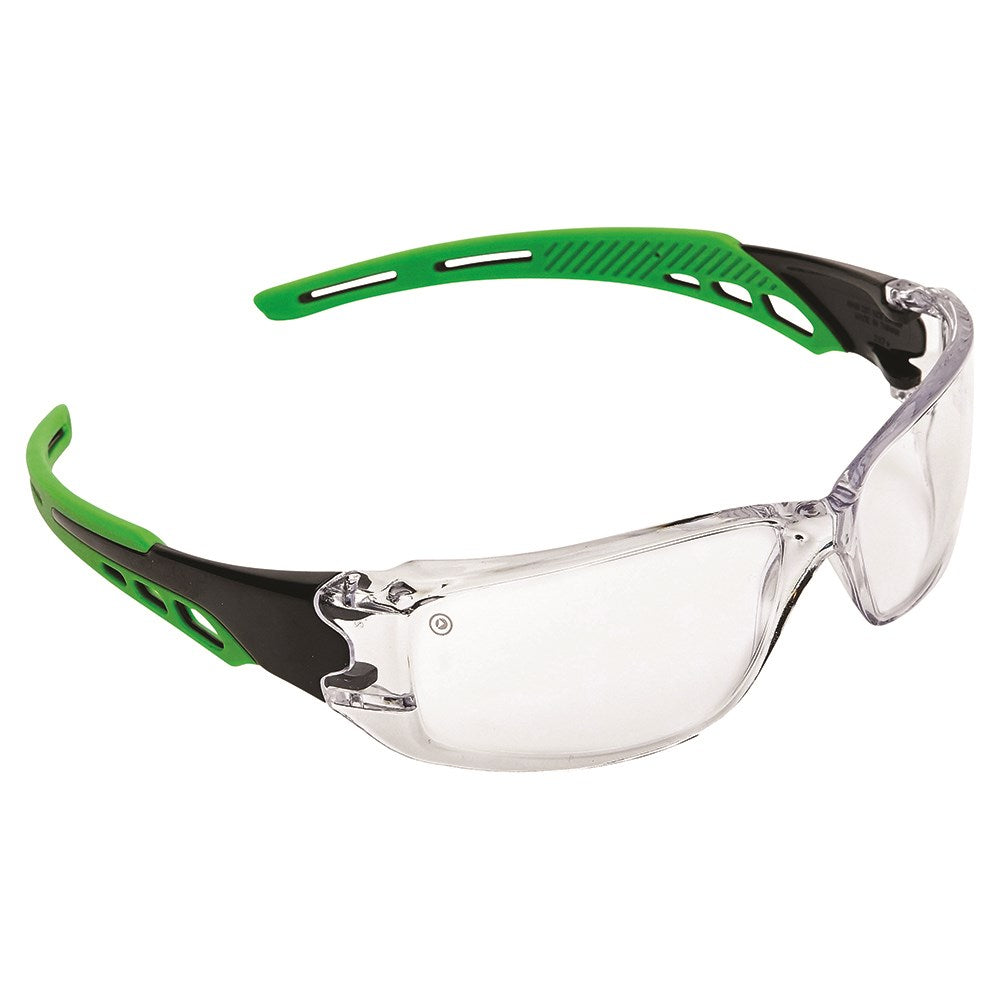 Pro Choice 12x  Cirrus Green Arms Safety Glasses Amber A/F Lens - 9180
