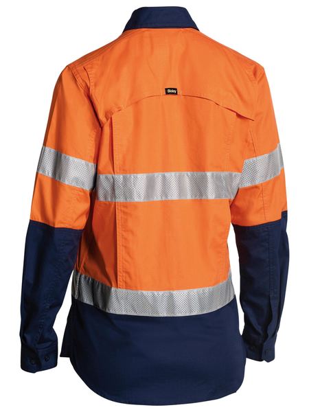 Bisley Women's X Airflow™ Taped Hi Vis Ripstop Shirt BL6415T