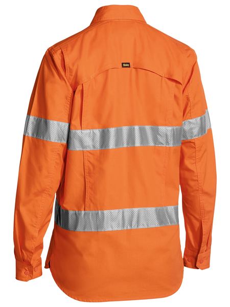 Bisley Women's X Airflow™ Taped Hi Vis Ripstop shirt BL6416T