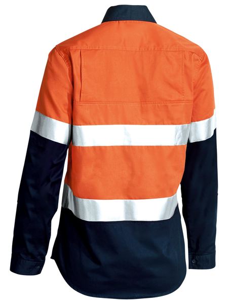 Bisley Women's Taped Hi Vis Cool Lightweight Drill Shirt BL6896