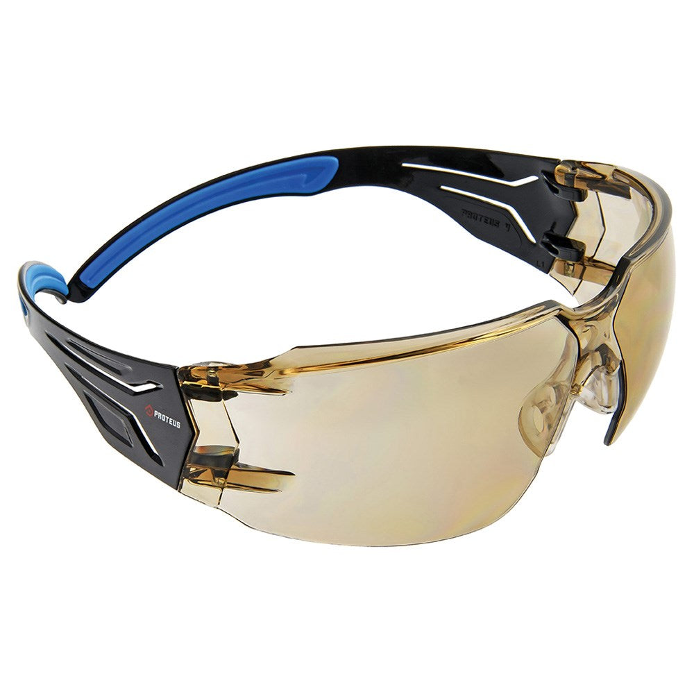 Pro Choice  12x PROTEUS 4 SAFETY GLASSES LIGHT BROWN LENS SUPER FLEX ARMS - 9309