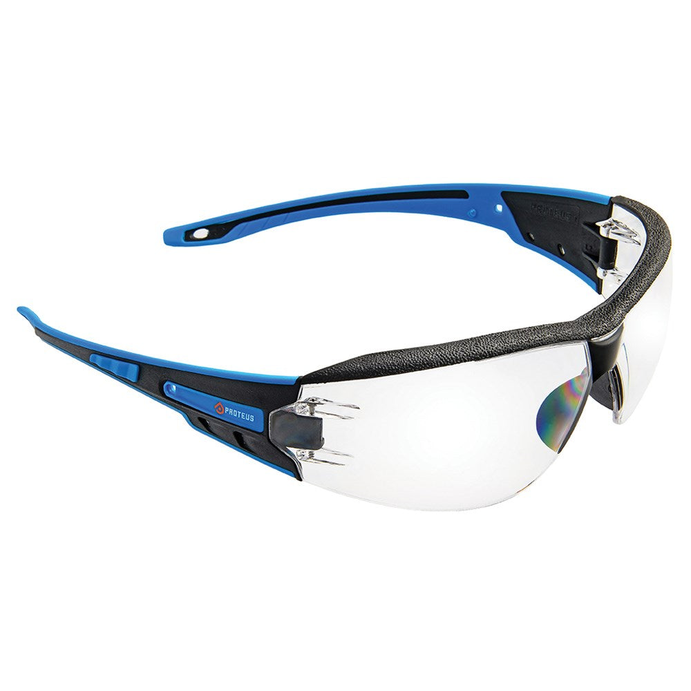 Pro Choice 12x Proteus 1 Safety Glasses Clear Lens Integrated Brow Dust Guard - 9500