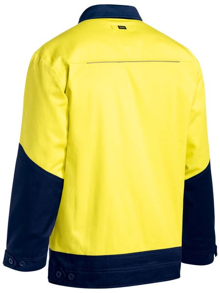 Bisley Hi Vis Drill Jacket with Liquid Repellent Finish BJ6917