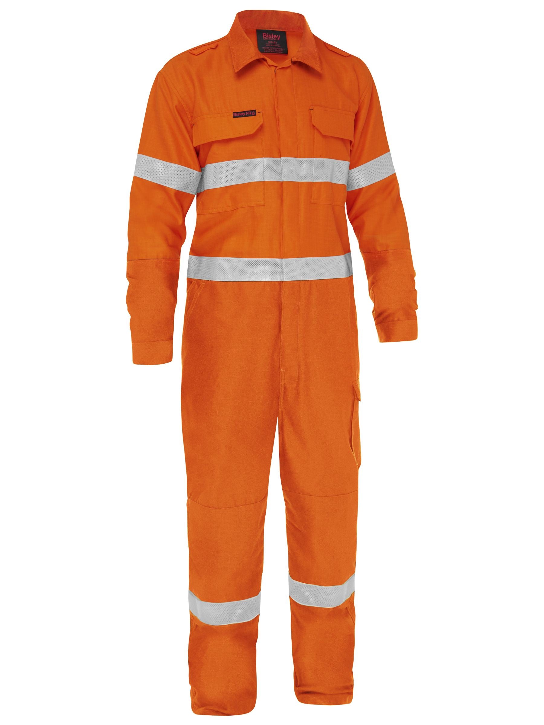 Bisley Apex 185 Taped Hi Vis FR Ripstop Vented Coverall BC8478T
