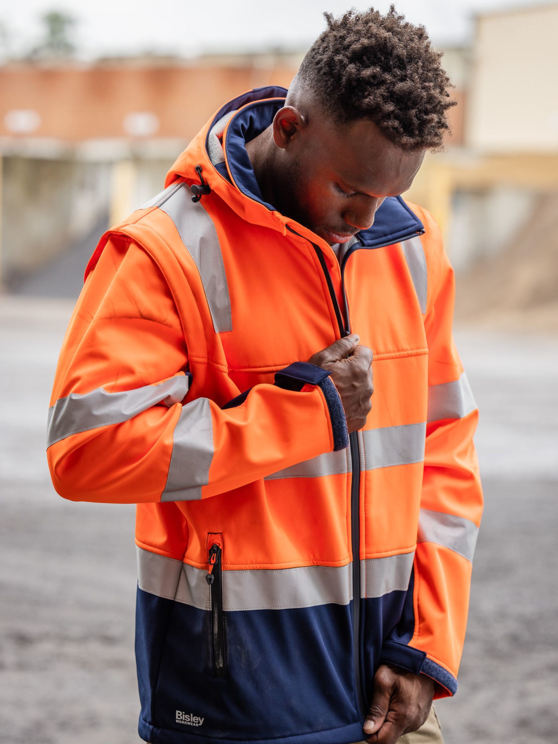 Bisley Taped Two Tone Hi Vis 3 In 1 Soft Shell Jacket BJ6078T