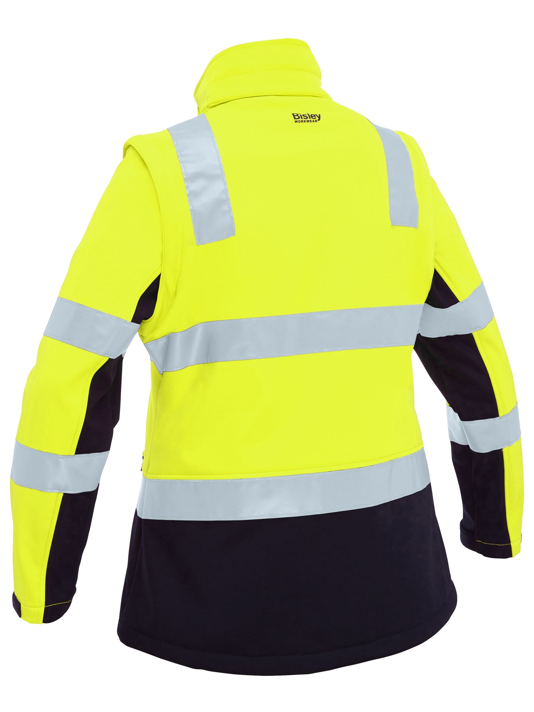 Bisley Women's Taped Two Tone Hi Vis 3-in-1 Soft Shell Jacket BJL6078T