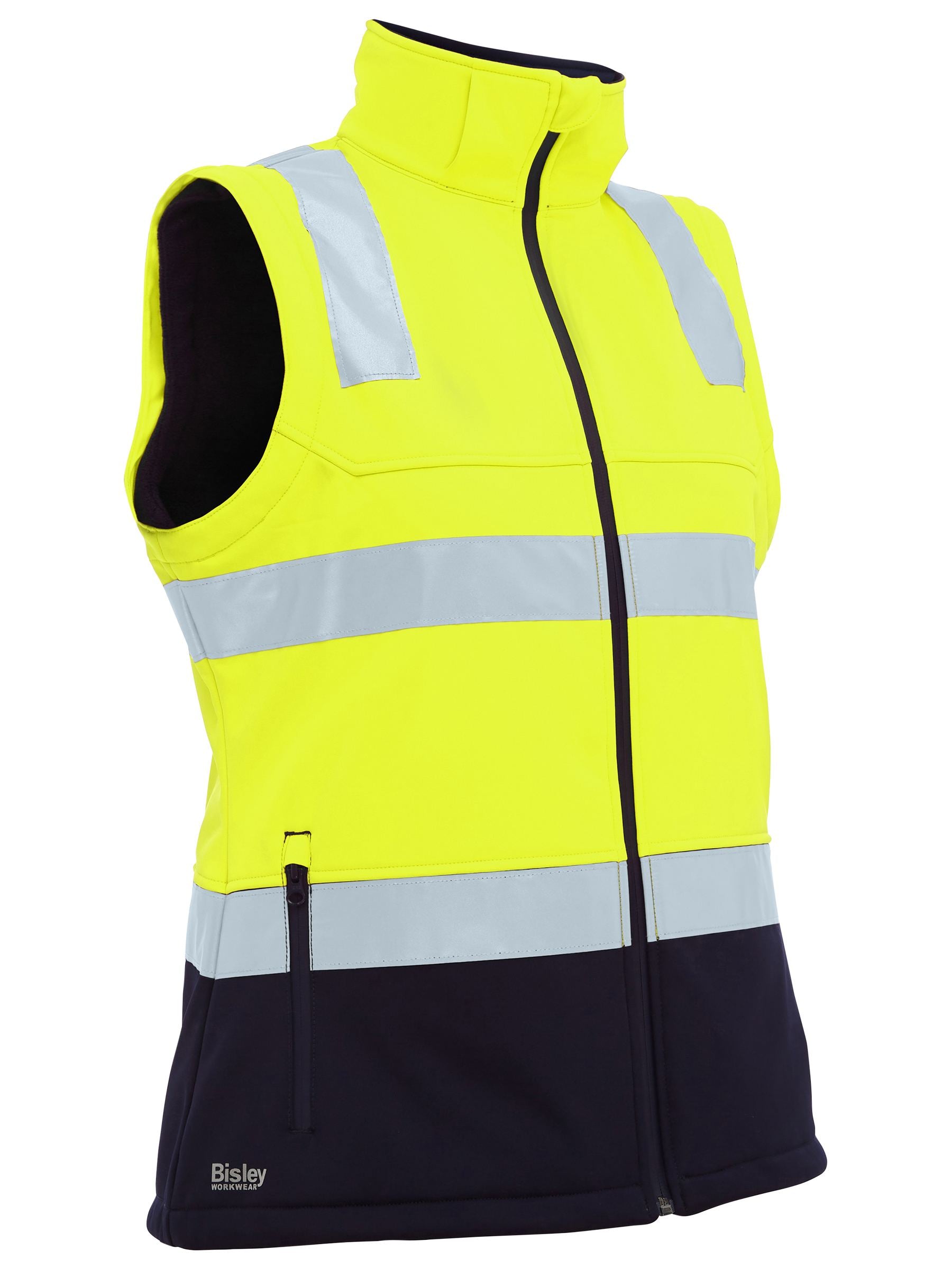 Bisley Women's Taped Two Tone Hi Vis 3-in-1 Soft Shell Jacket BJL6078T