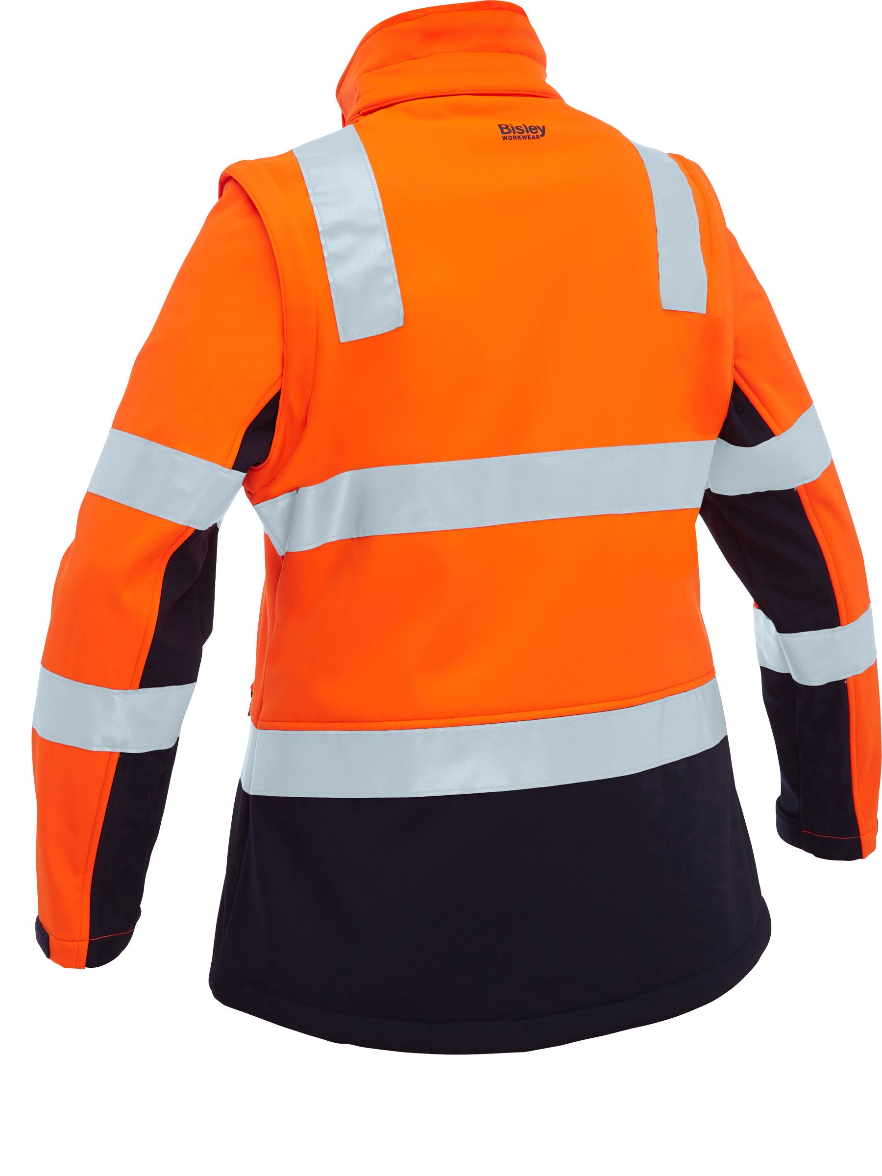 Bisley Women's Taped Two Tone Hi Vis 3-in-1 Soft Shell Jacket BJL6078T