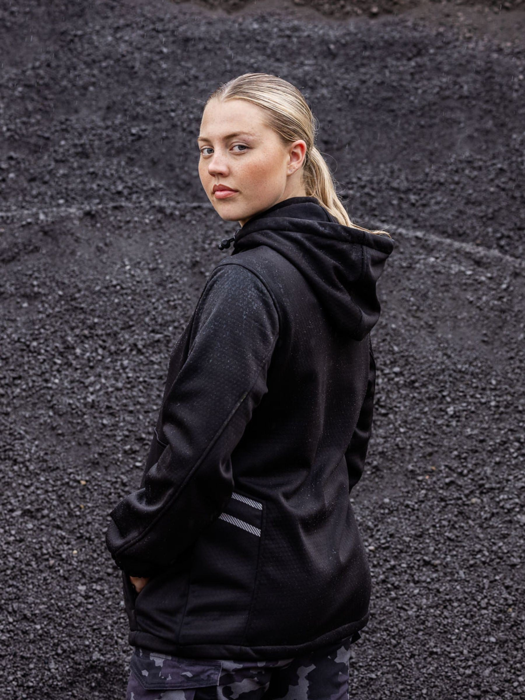 Bisley Women's Flx & Move™ Liquid Repellent Fleece Hoodie BKL6574