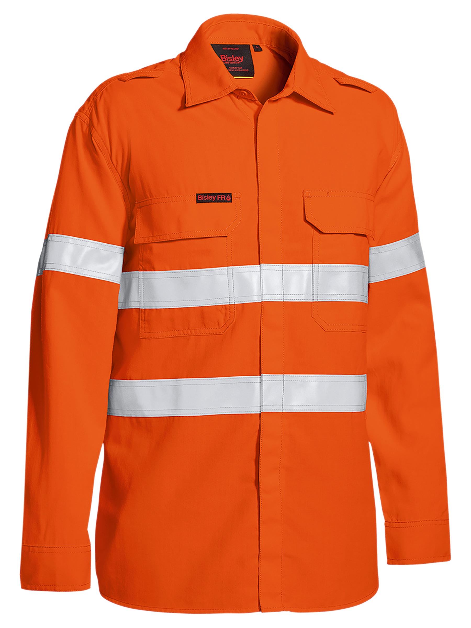 Bisley TenCate Tecasafe® Plus 480 Taped Hi Vis Lightweight FR Vented Shirt BS8238T