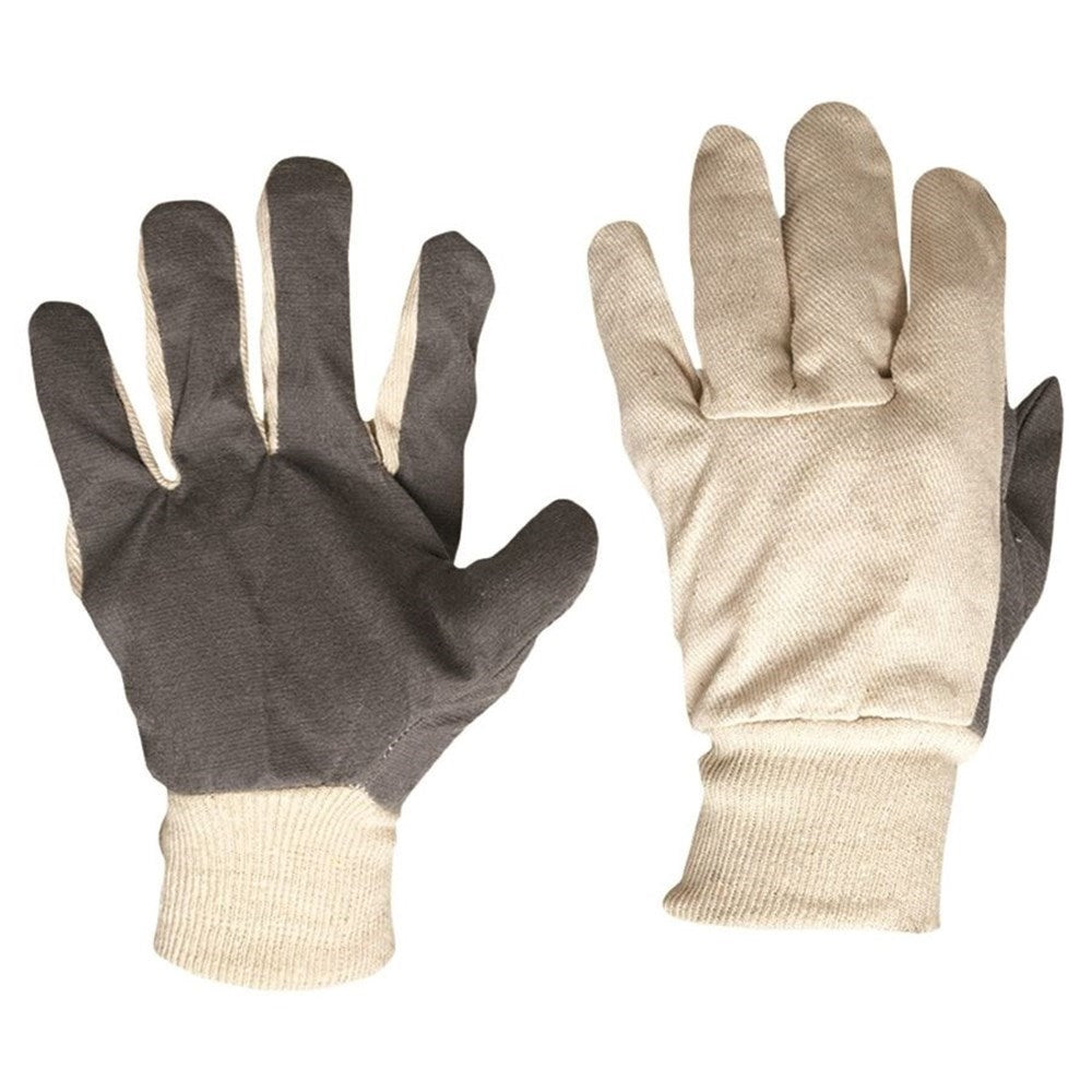 Pro Choice 12x Cotton Drill Vinyl Palm Gloves Large - CDVP