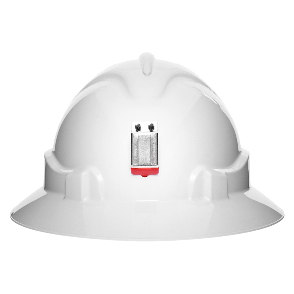Pro Choice V6 Hard Hat Vented Full Brim + Lamp Bracket Ratchet Harness HHV6FBLB-W