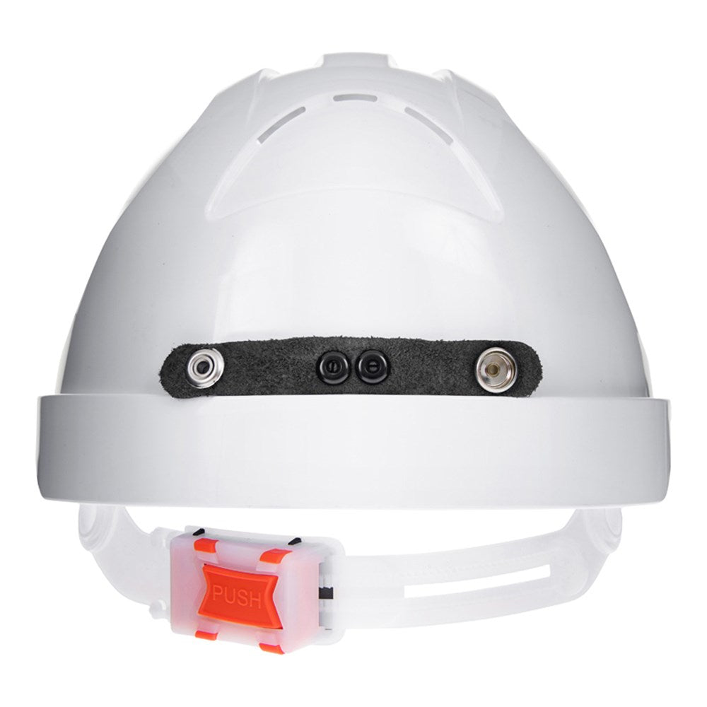 Pro Choice V9 Hard Hat Vented + Lamp Bracket Pushlock Harness - White HHV9LB-W