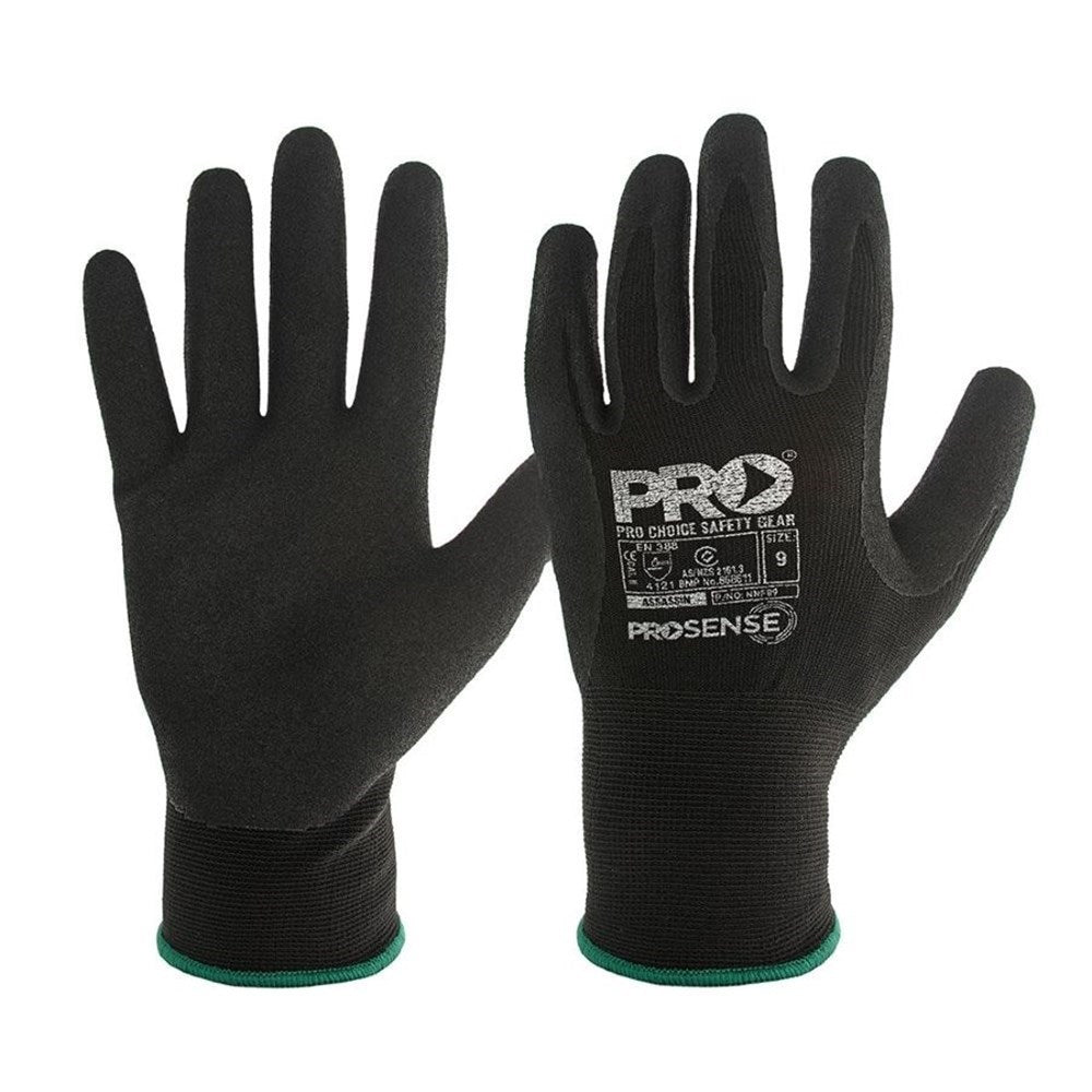 Pro Choice 12x Assassin Nitrile Grip Glove Black - NNFB