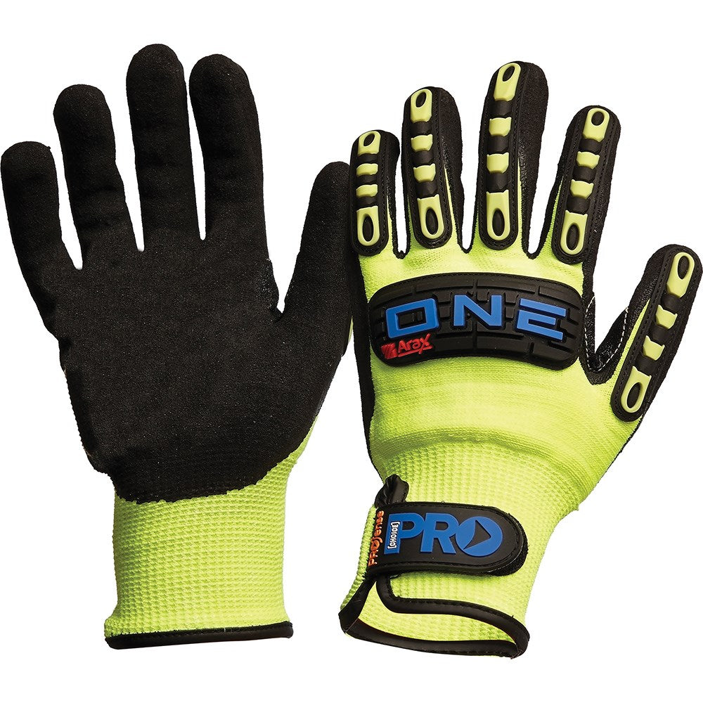 Pro Choice Arax One Nitrile Foam / Cut Resistant Liner Rubber Back Gloves - ONECR