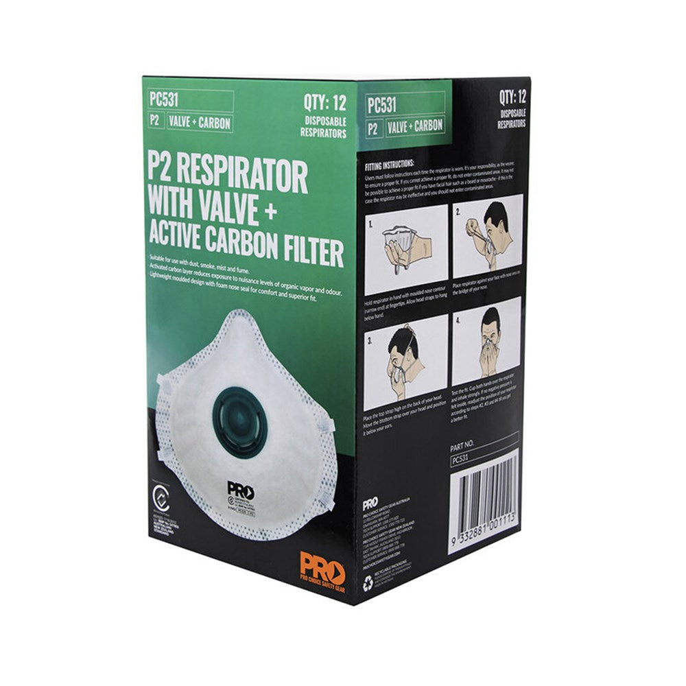 Pro Choice Dust Masks P2+Valve+Carbon - PC531